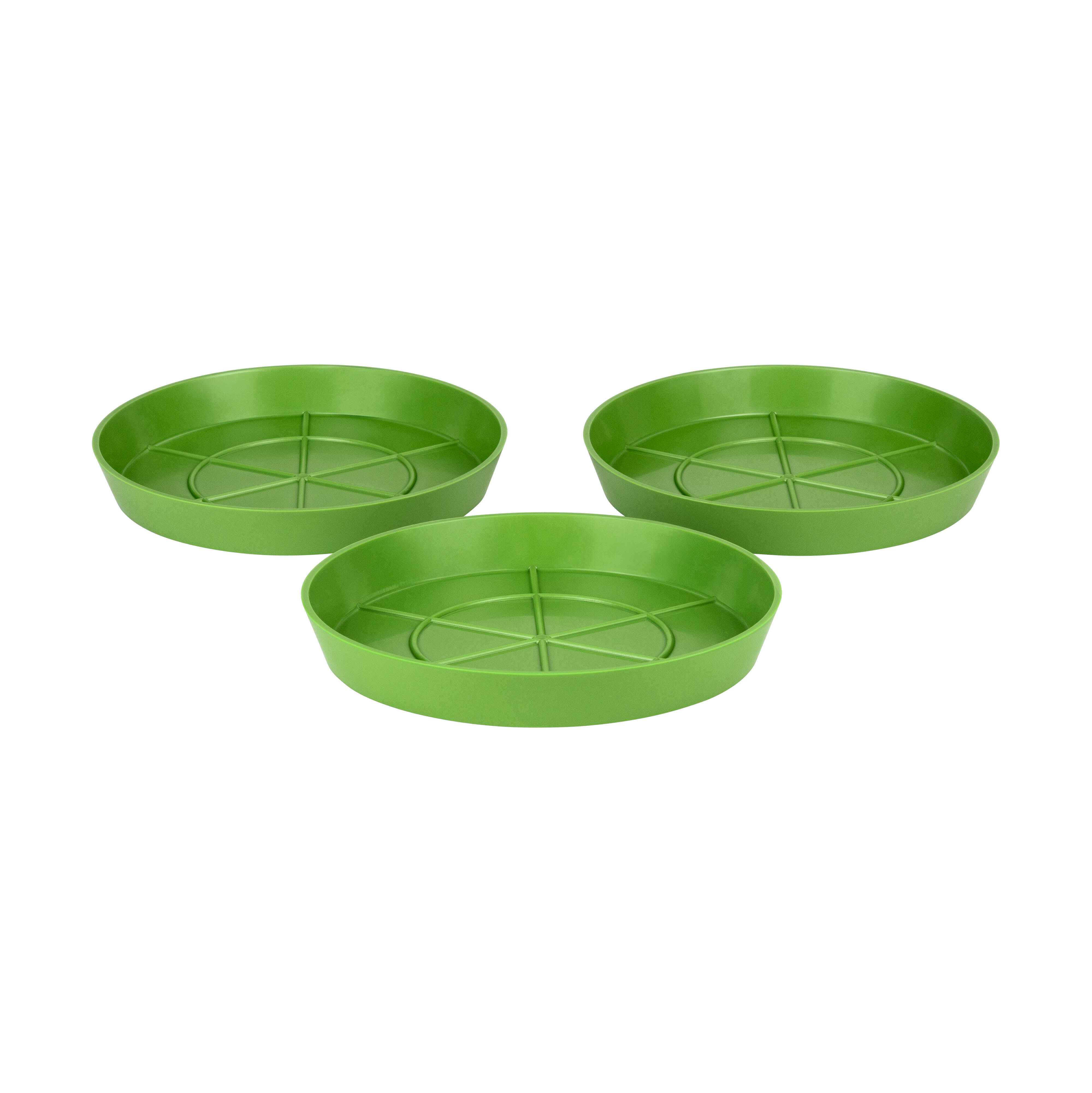 Picture of 3 19cm Green Saucers for Indoor/Outdoor Plants Pots