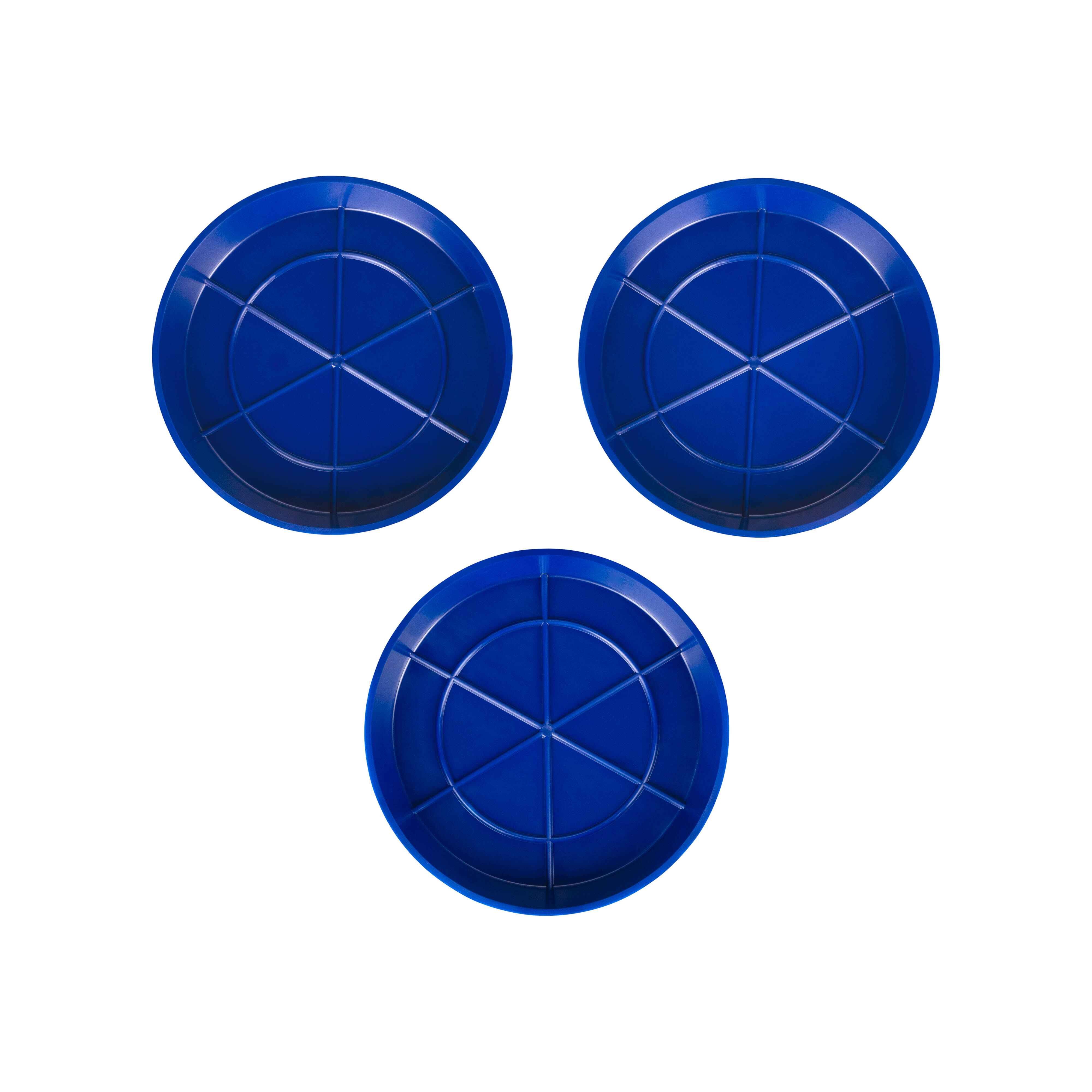 Picture of 3 17cm Blue Saucers for Indoor/Outdoor Plants Pots Bases