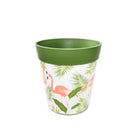 Picture of Medium 22cm Green Flamingo Pattern Plastic Indoor/Outdoor Flowerpot
