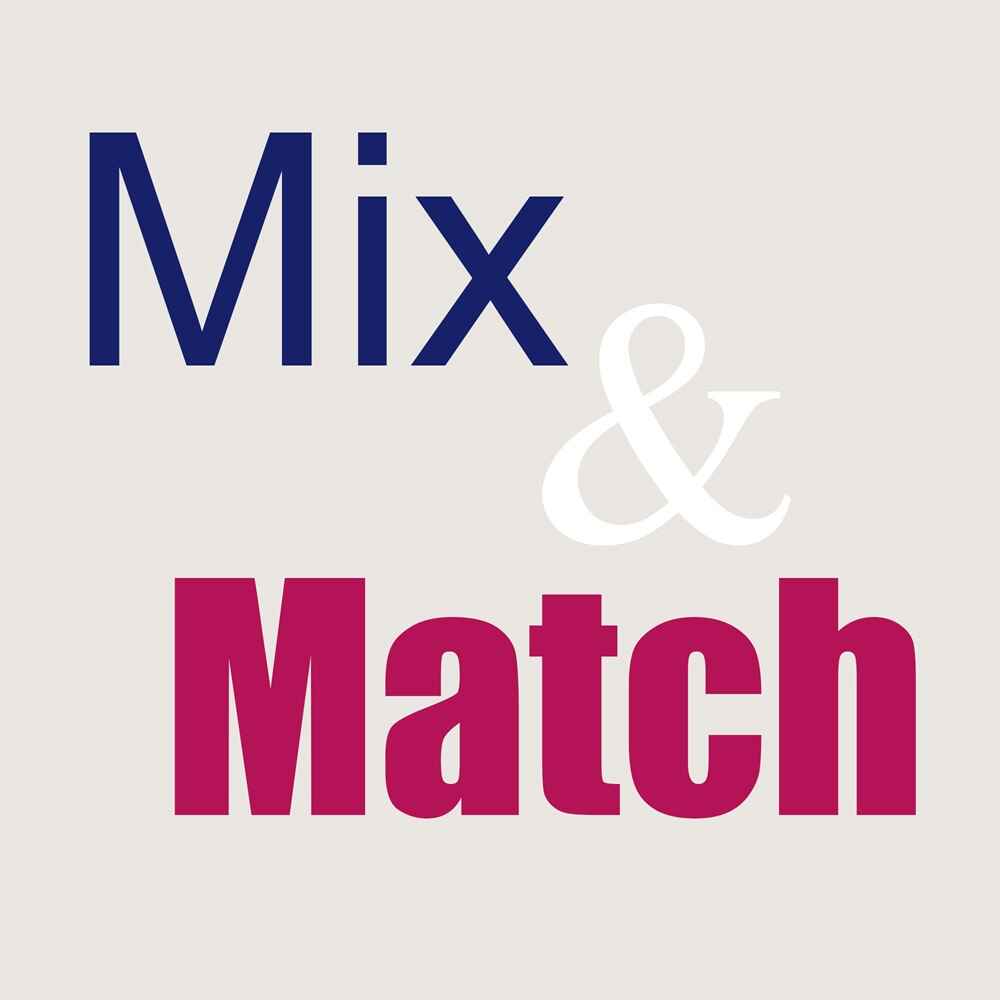 Graphic illustration of the mix and match offer
