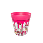 Picture of Medium 22cm Plastic Pink Picket Fence Pattern Indoor/Outdoor Flower Pots