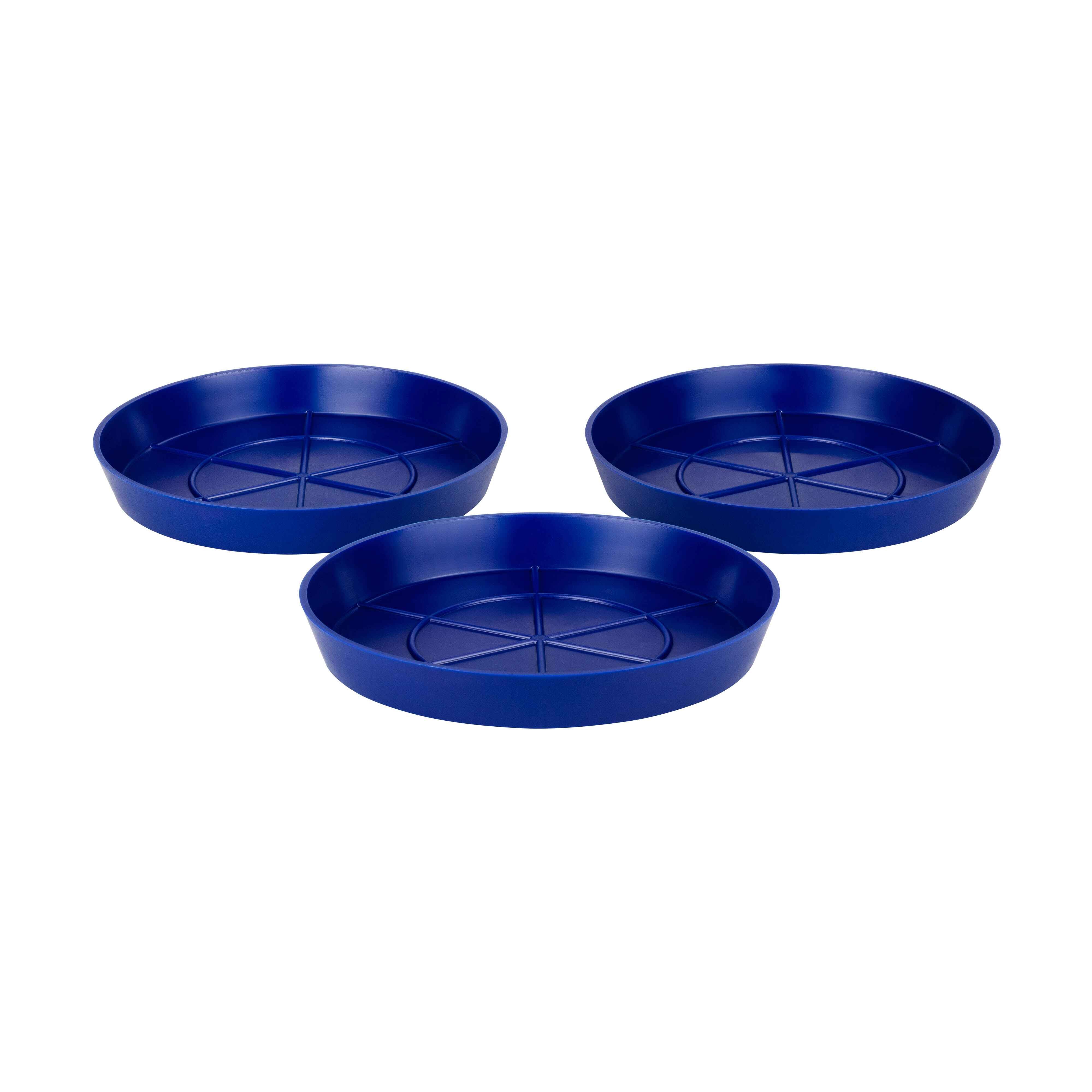Picture of 3 19cm Blue Saucers for Indoor/Outdoor Plants Pots