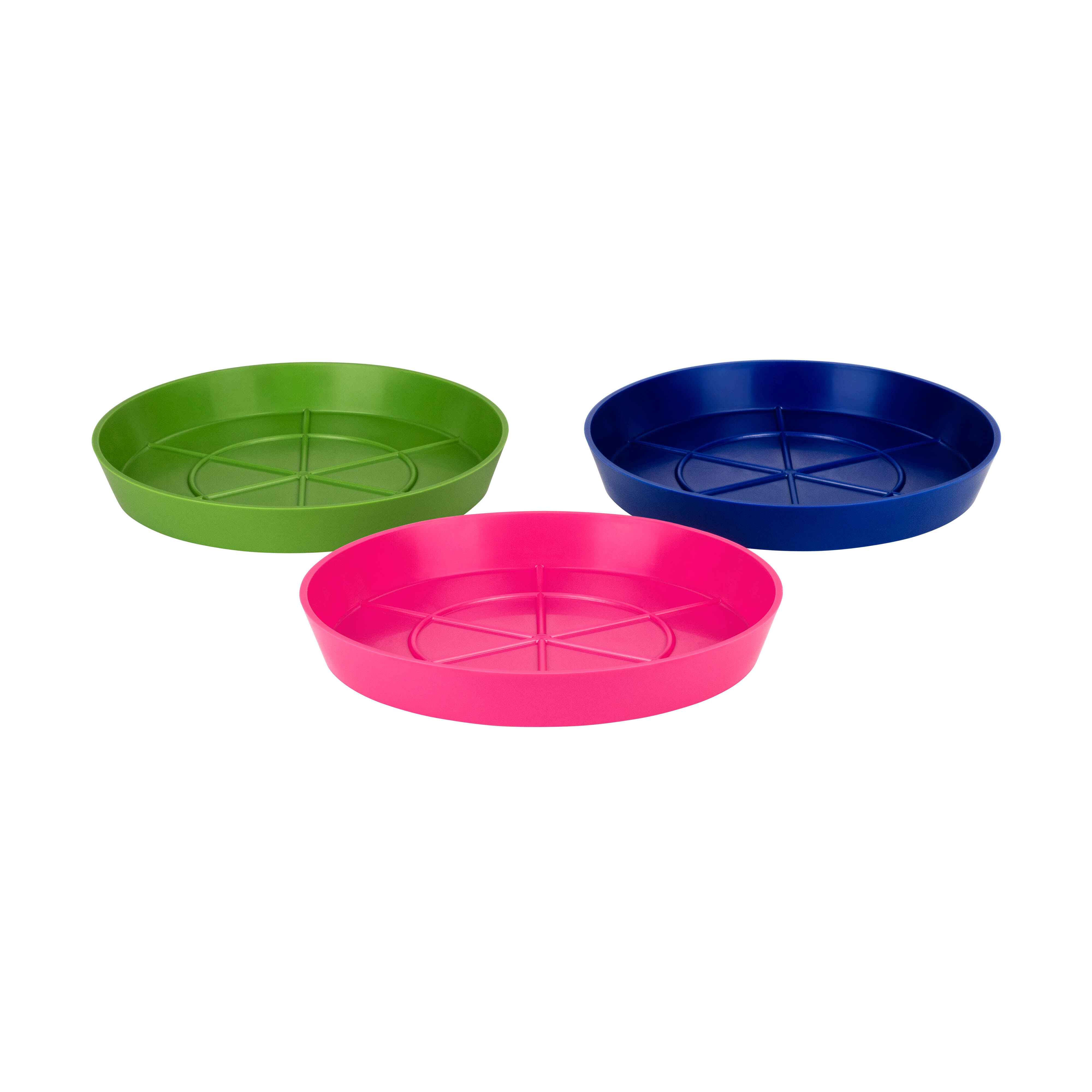 Picture of 3 19cm Multi Colour Saucers for Indoor/Outdoor Plants Pots