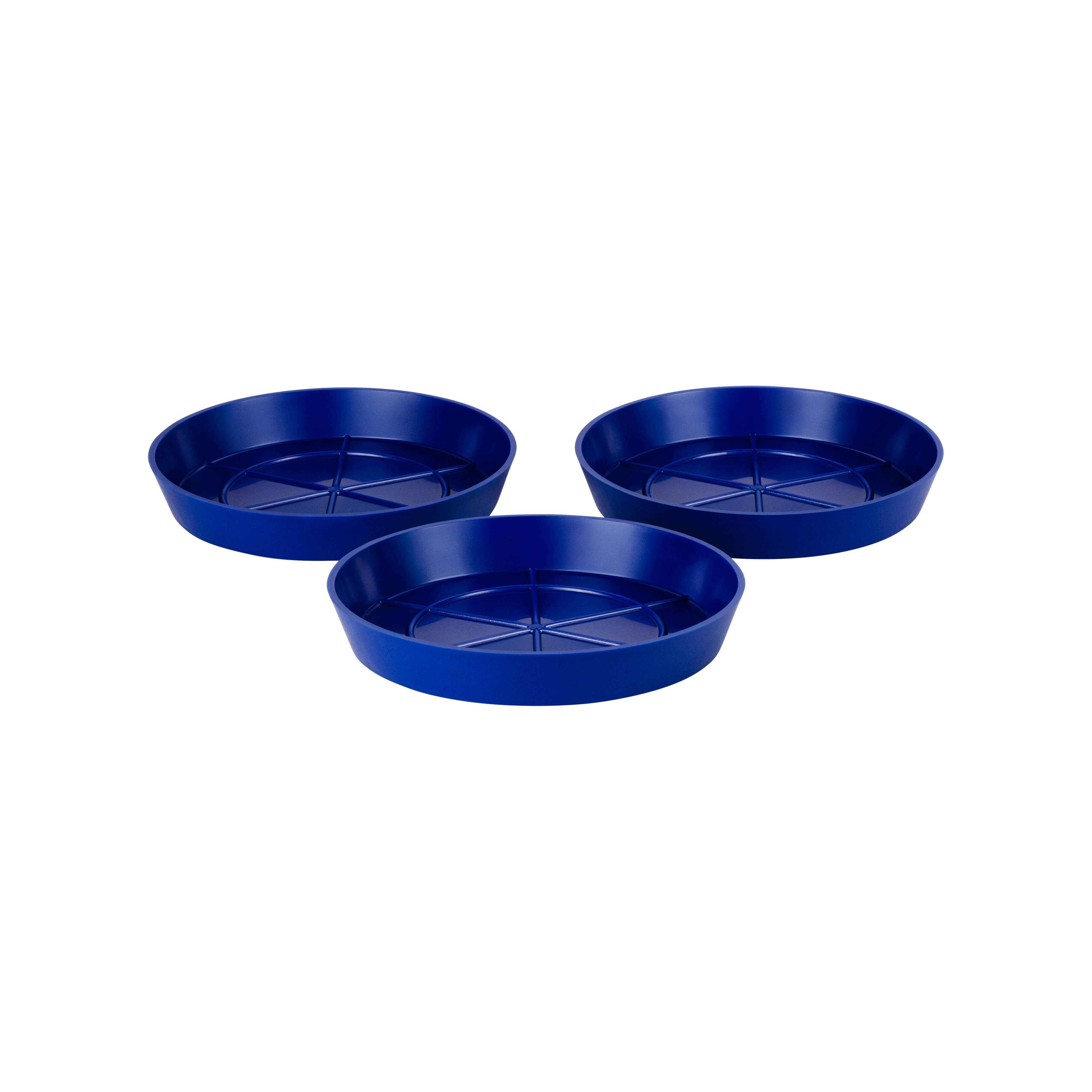 Picture of 3 17cm Blue Saucers for Indoor/Outdoor Plants Pots