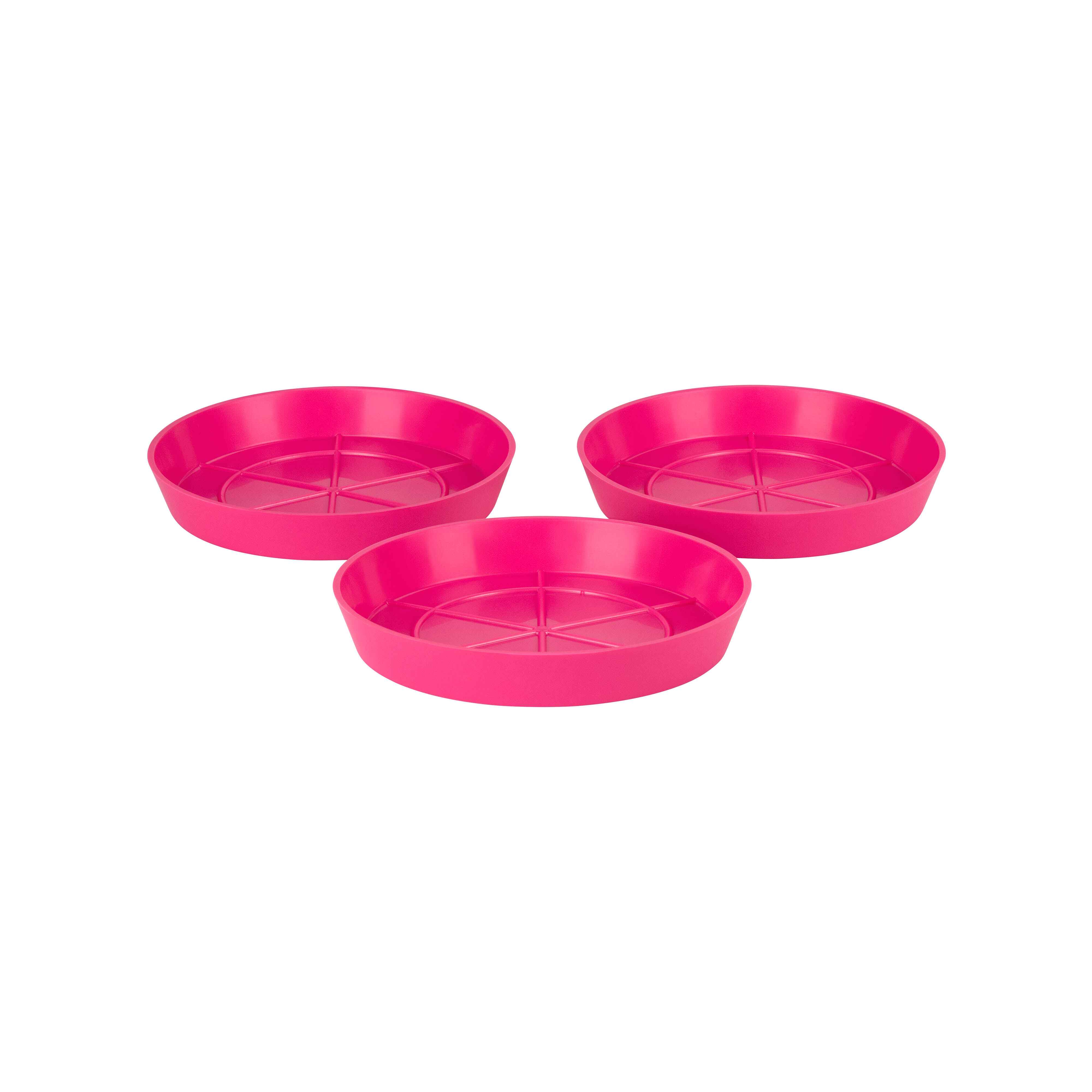 Picture of 3 17cm Pink Saucers for Indoor/Outdoor Plants Pots