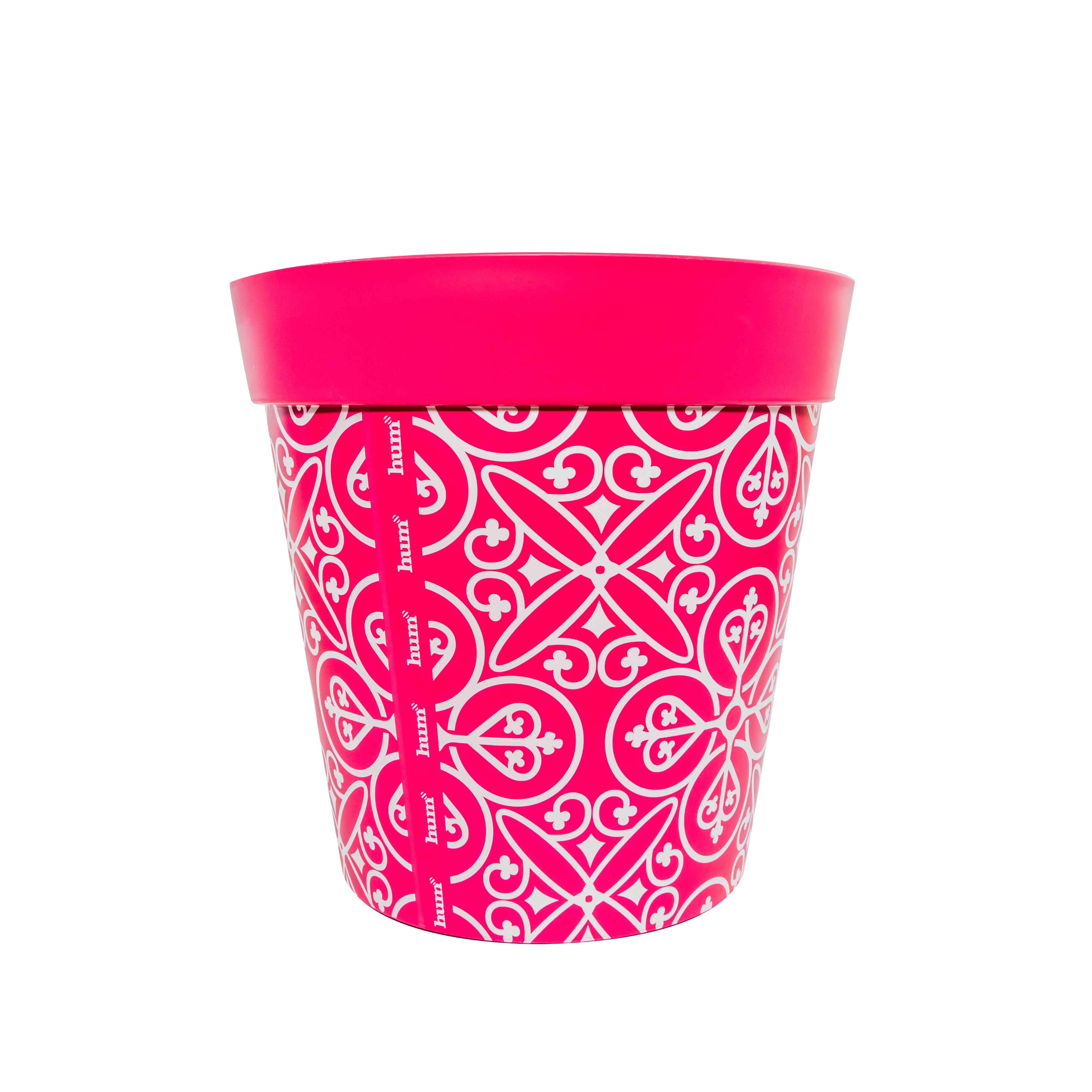 Pink Plastic Maroc Tile Large 25cm Indoor/Outdoor Pot – Hum Flowerpots