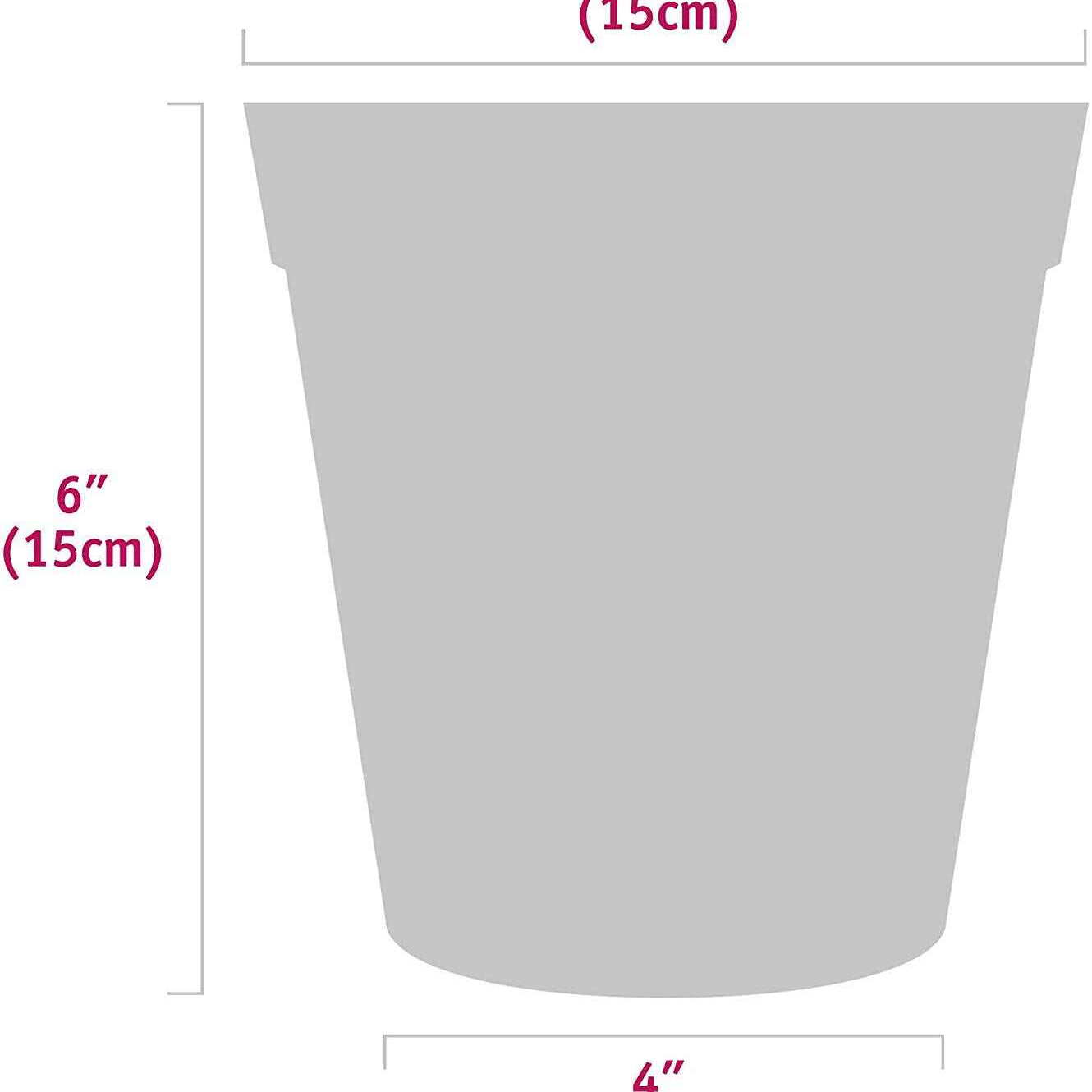small 15cm flowerpot size diagram